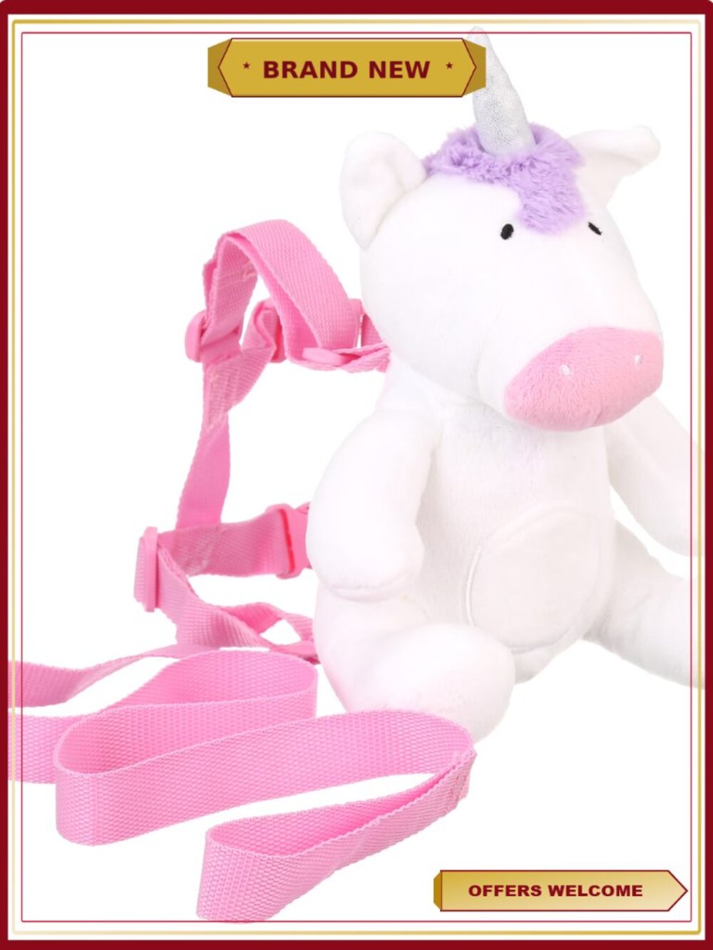 Toddler Safety Harness Backpack Unicorn with Removable Tether